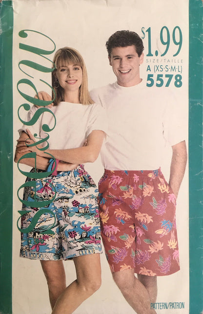 See &amp; Sew 5578 Sewing Pattern (Vintage) UNCUT/CUT
