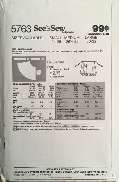 See &amp; Sew 5763 Sewing Pattern (Vintage) CUT
