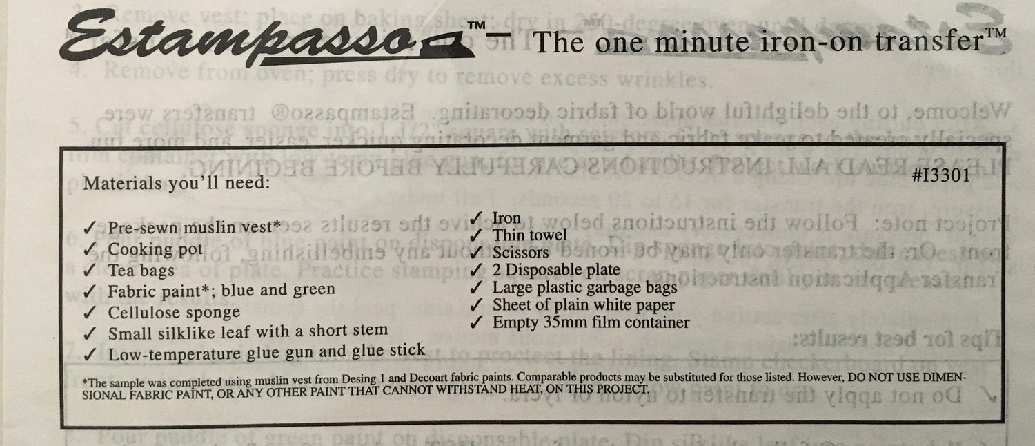 El Paso Heat Iron-On Transfer (Vintage) UNCUT