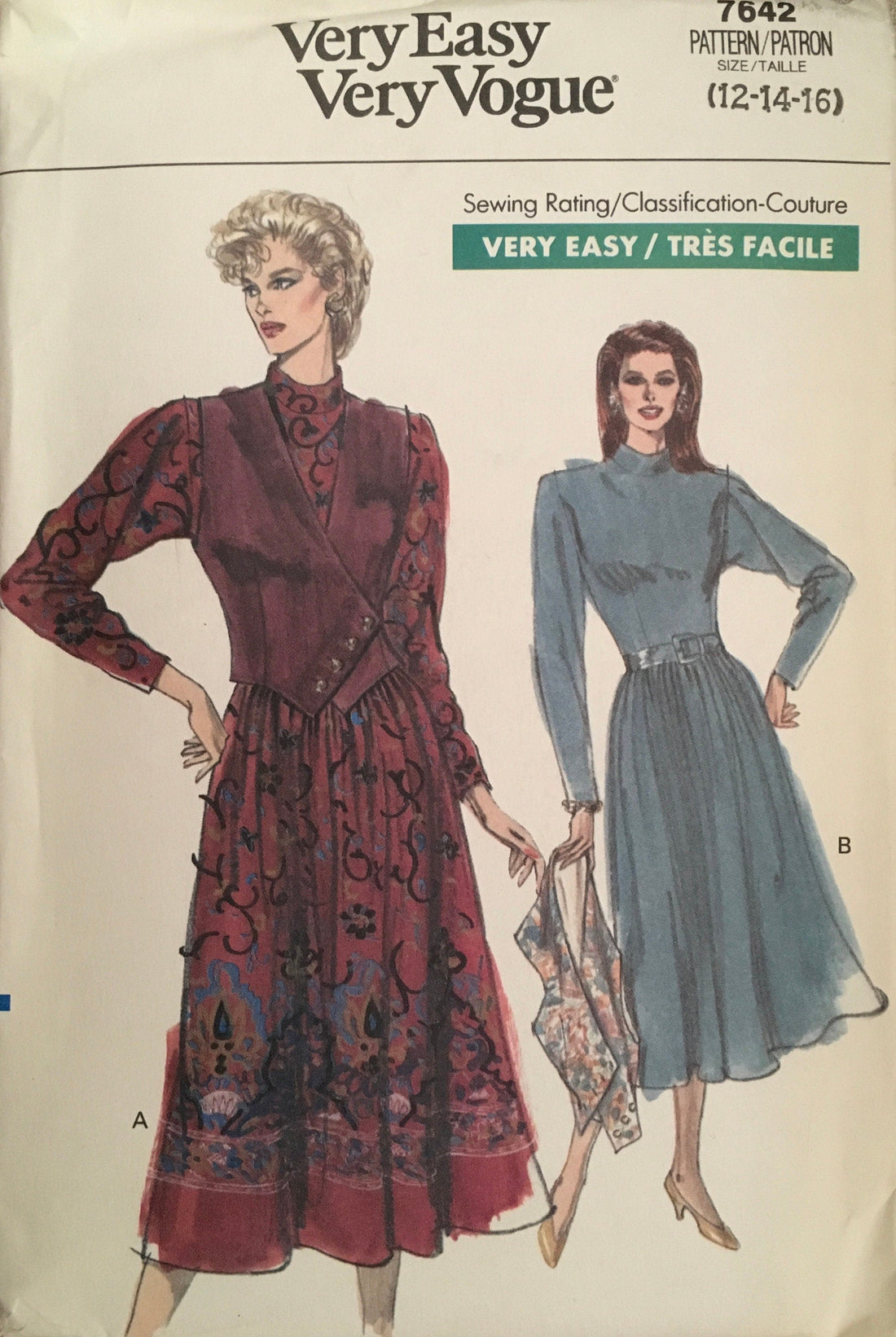 Vogue 7642 Sewing Pattern (Vintage) UNCUT