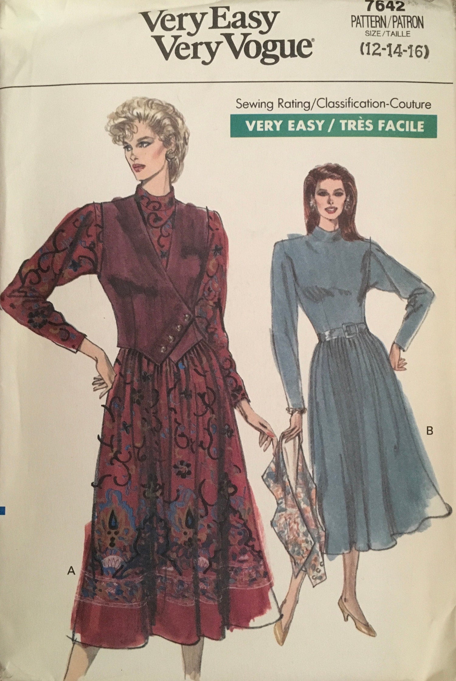 Vogue 7642 Sewing Pattern (Vintage) UNCUT