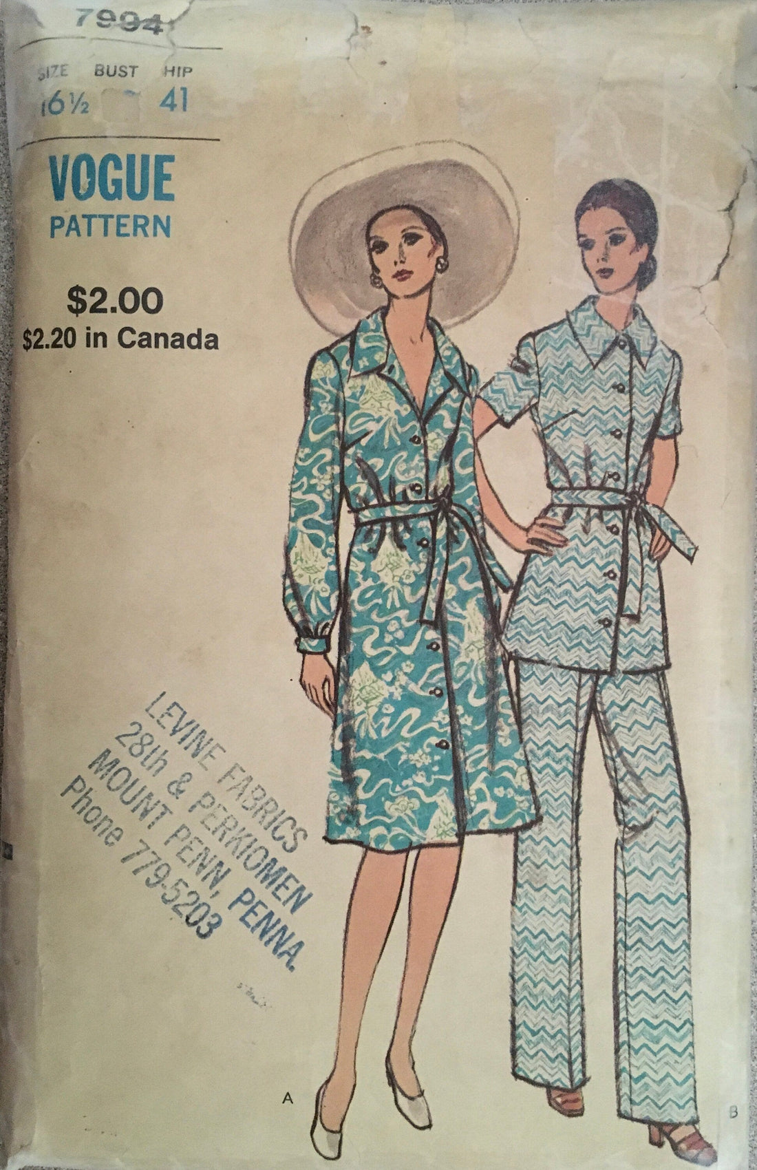 Vogue 7994 Sewing Pattern (Vintage) CUT