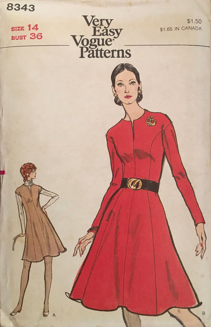 Vogue 8343 Sewing Pattern (Vintage) CUT