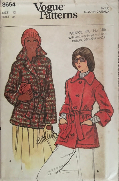 Vogue 8654 Sewing Pattern (Vintage) UNCUT