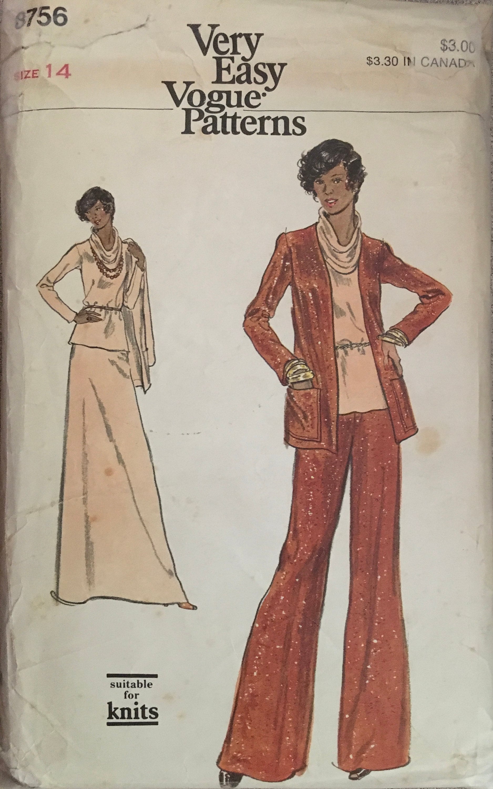 Vogue 8756 Sewing Pattern (Vintage) CUT