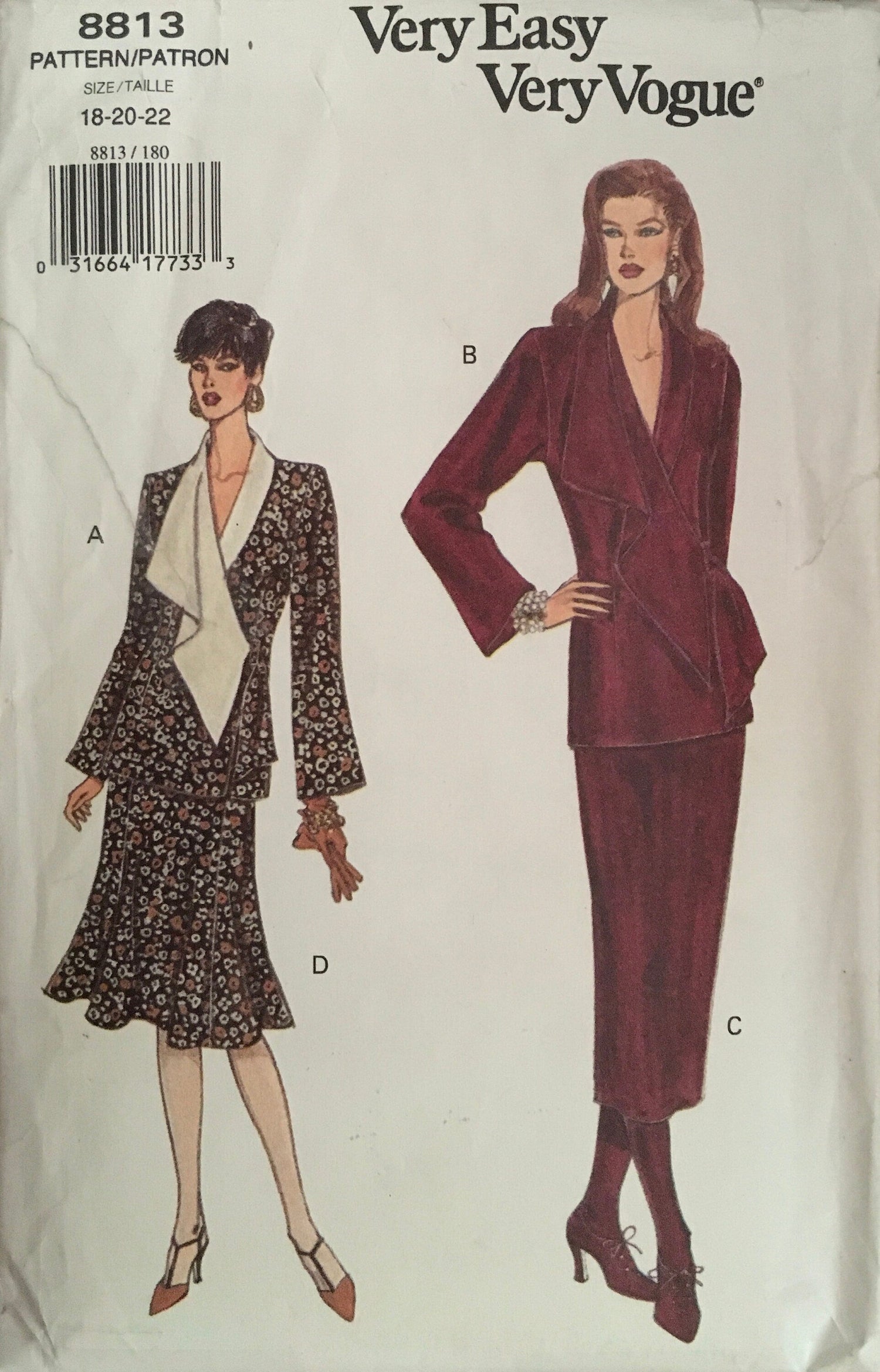 Vogue 8813 Sewing Pattern (Vintage) UNCUT