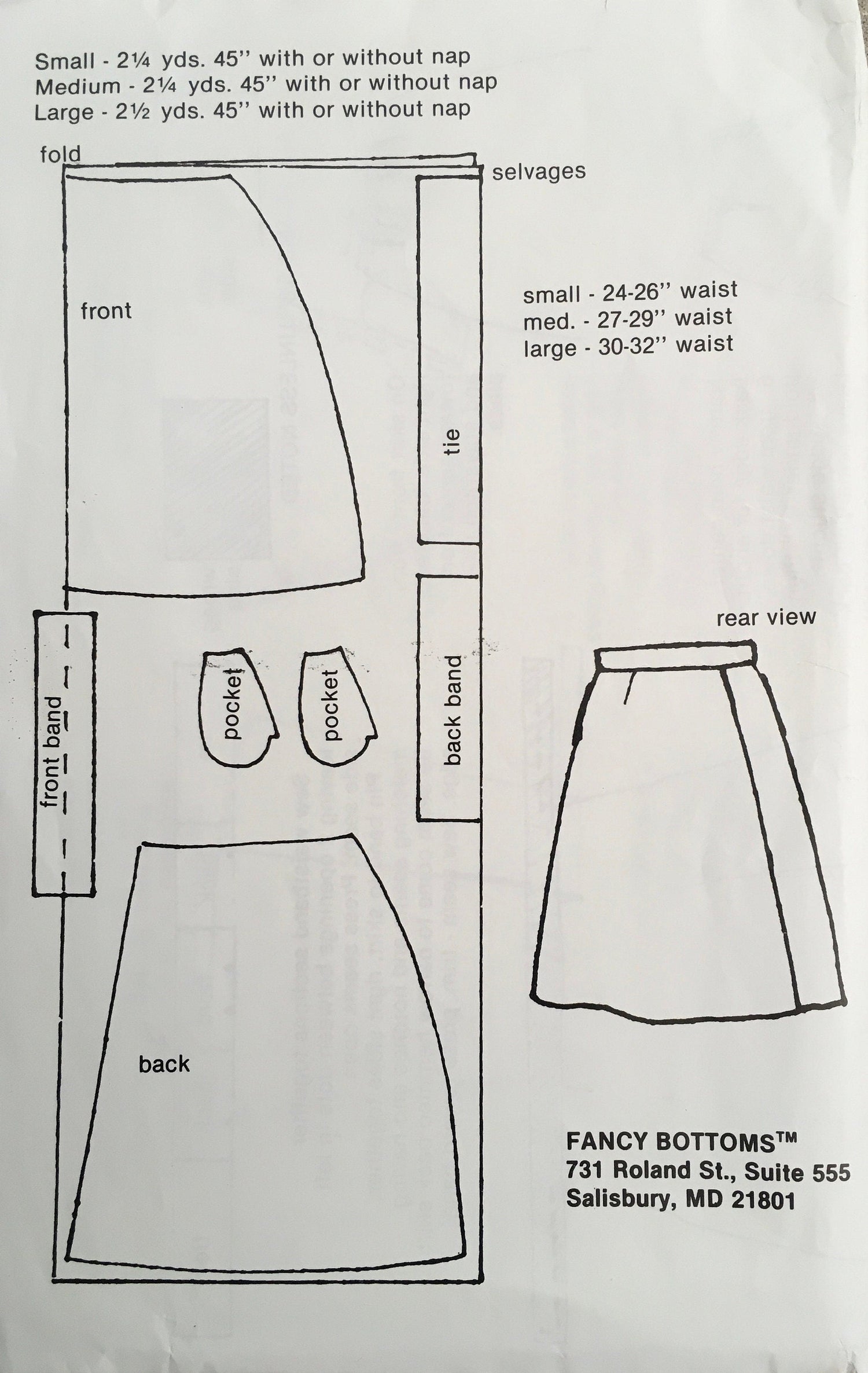 Fancy Bottoms Sewing and 2 Appliqué Patterns (Vintage) CUT