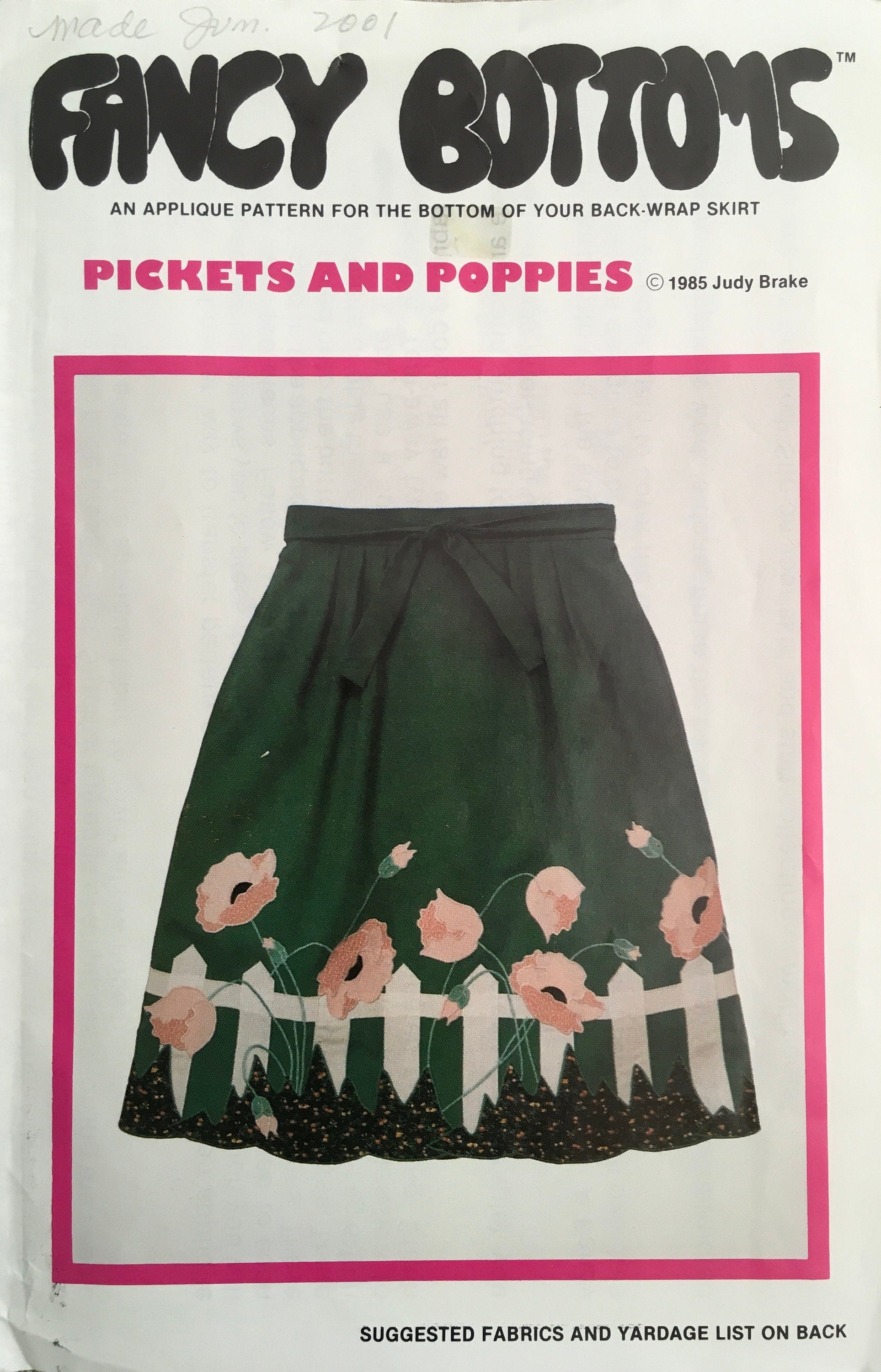 Fancy Bottoms Sewing and 2 Appliqué Patterns (Vintage) CUT