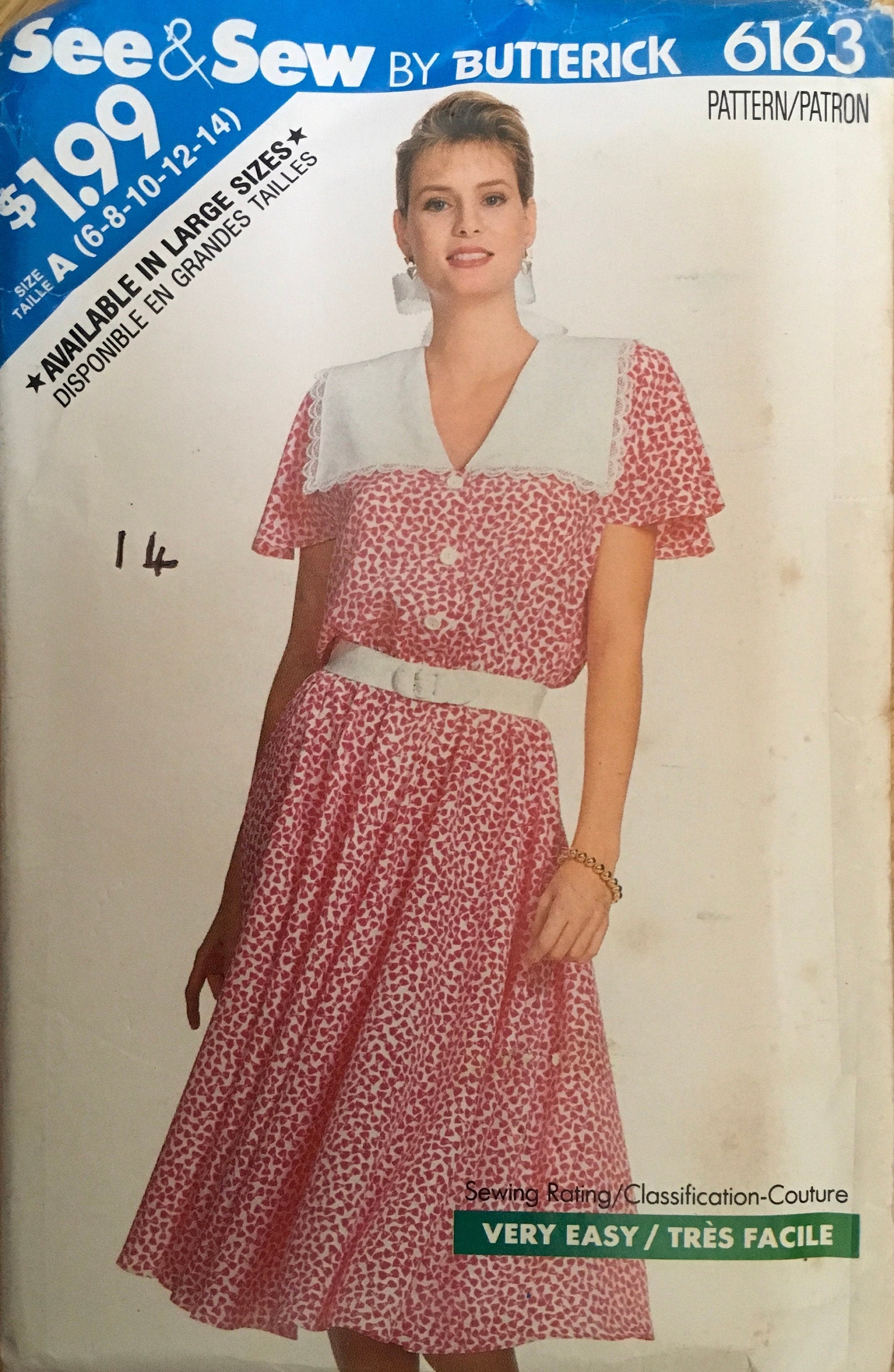 See &amp; Sew 6163 Sewing Pattern (Vintage) CUT
