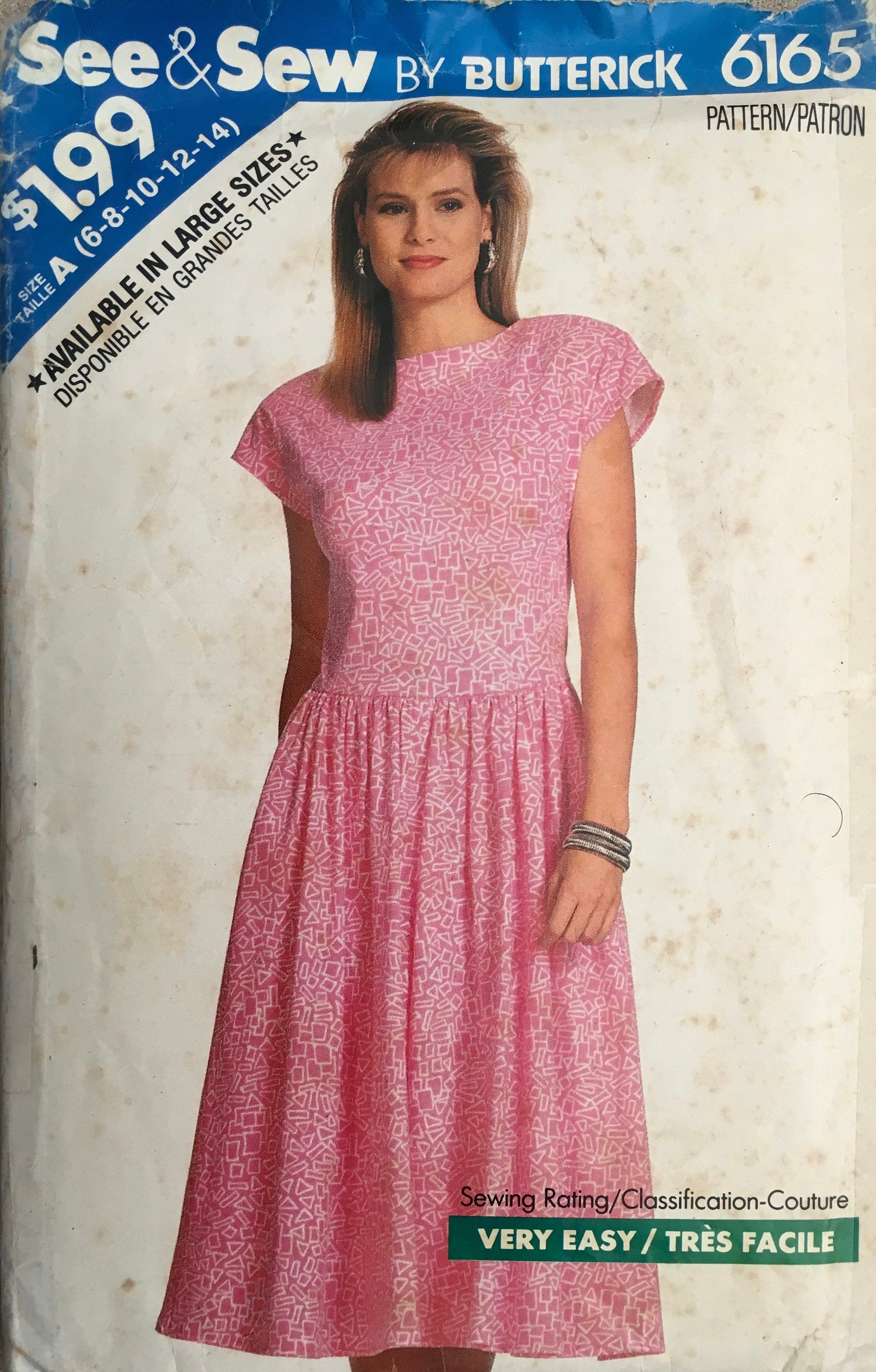 See &amp; Sew 6165 Sewing Pattern (Vintage) UNCUT/CUT