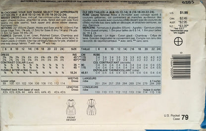 See &amp; Sew 6385 Sewing Pattern (Vintage) CUT