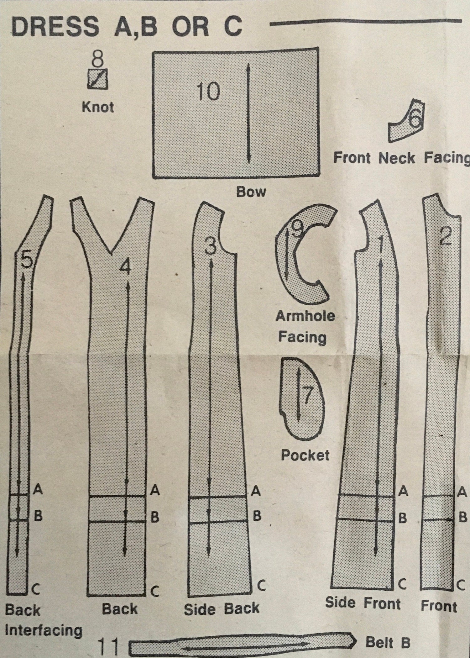 Butterick 3114 Sewing Pattern (Vintage) CUT