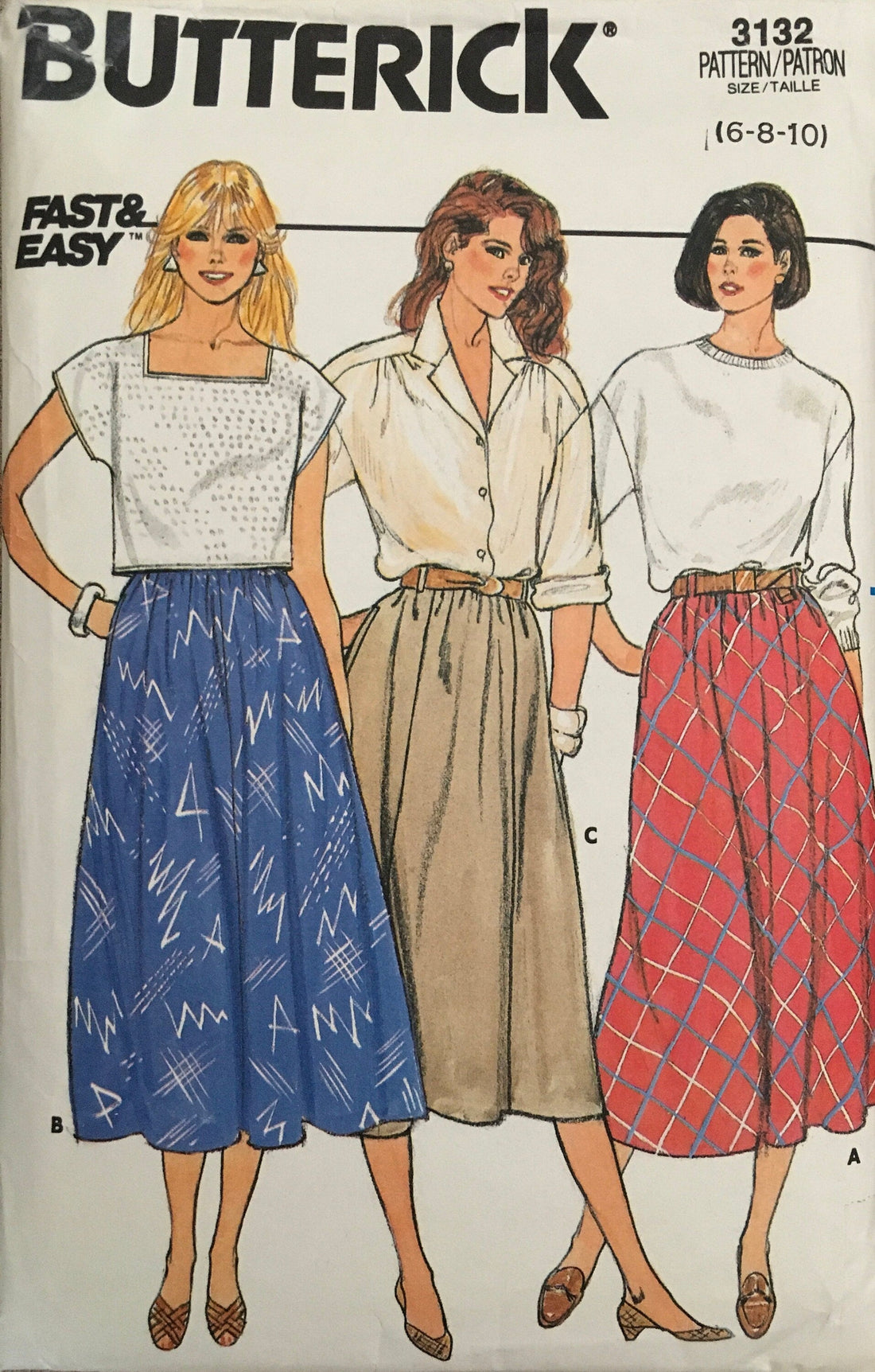 Butterick 3132 Sewing Pattern (Vintage) CUT