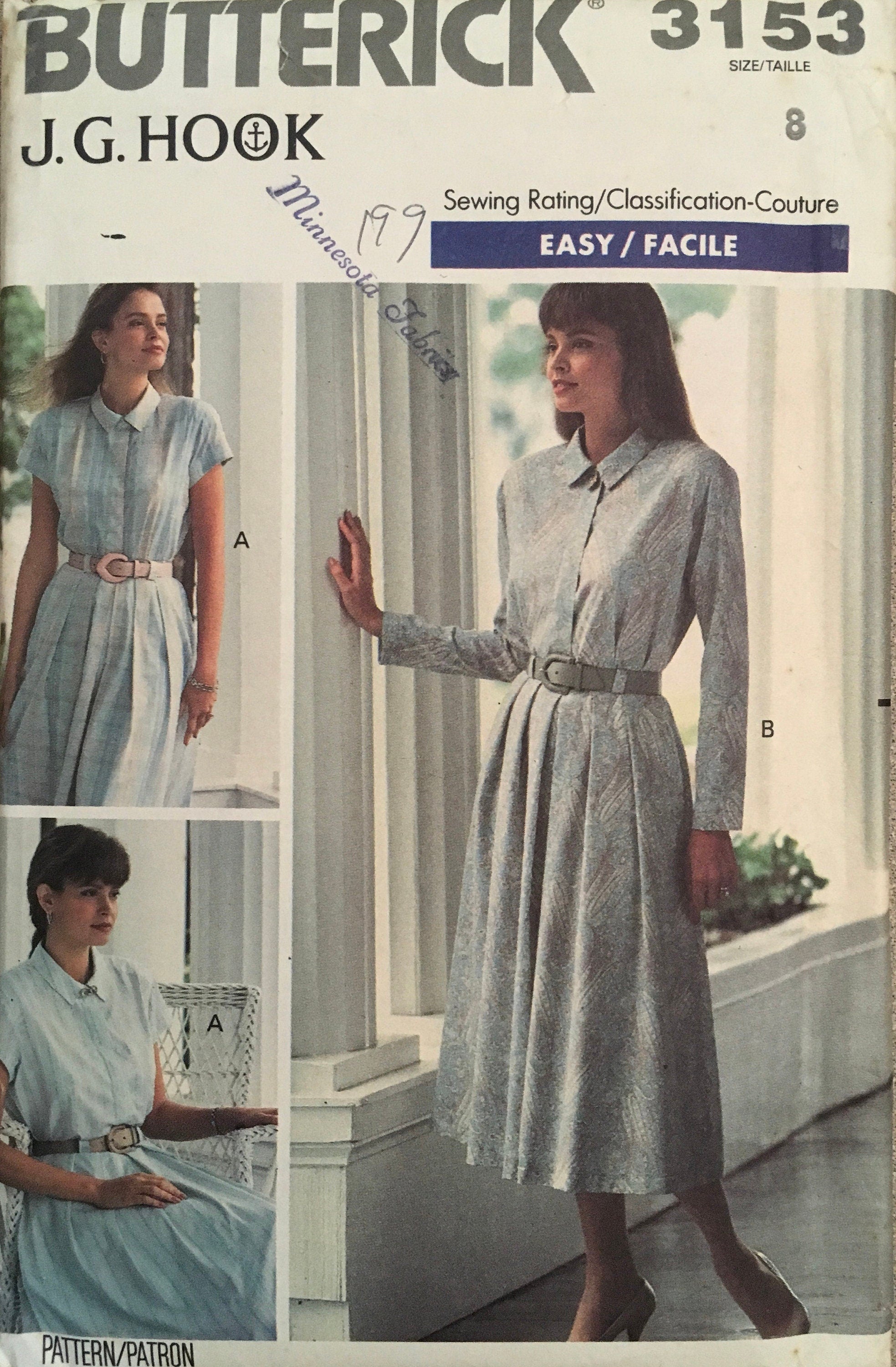 Butterick 3153 Sewing Pattern (Vintage) UNCUT