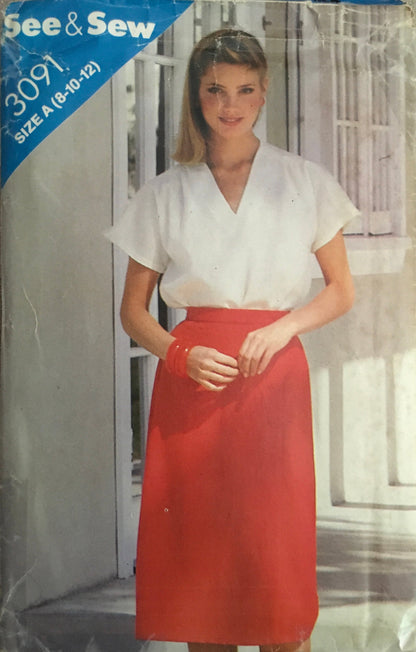 See &amp; Sew 3091 Sewing Pattern (Vintage) CUT