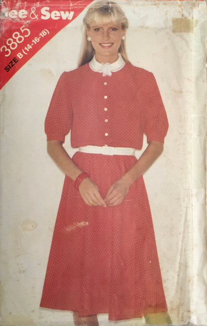 See &amp; Sew 3885 Sewing Pattern (Vintage) CUT