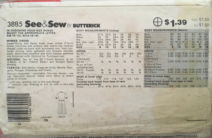 See &amp; Sew 3885 Sewing Pattern (Vintage) CUT
