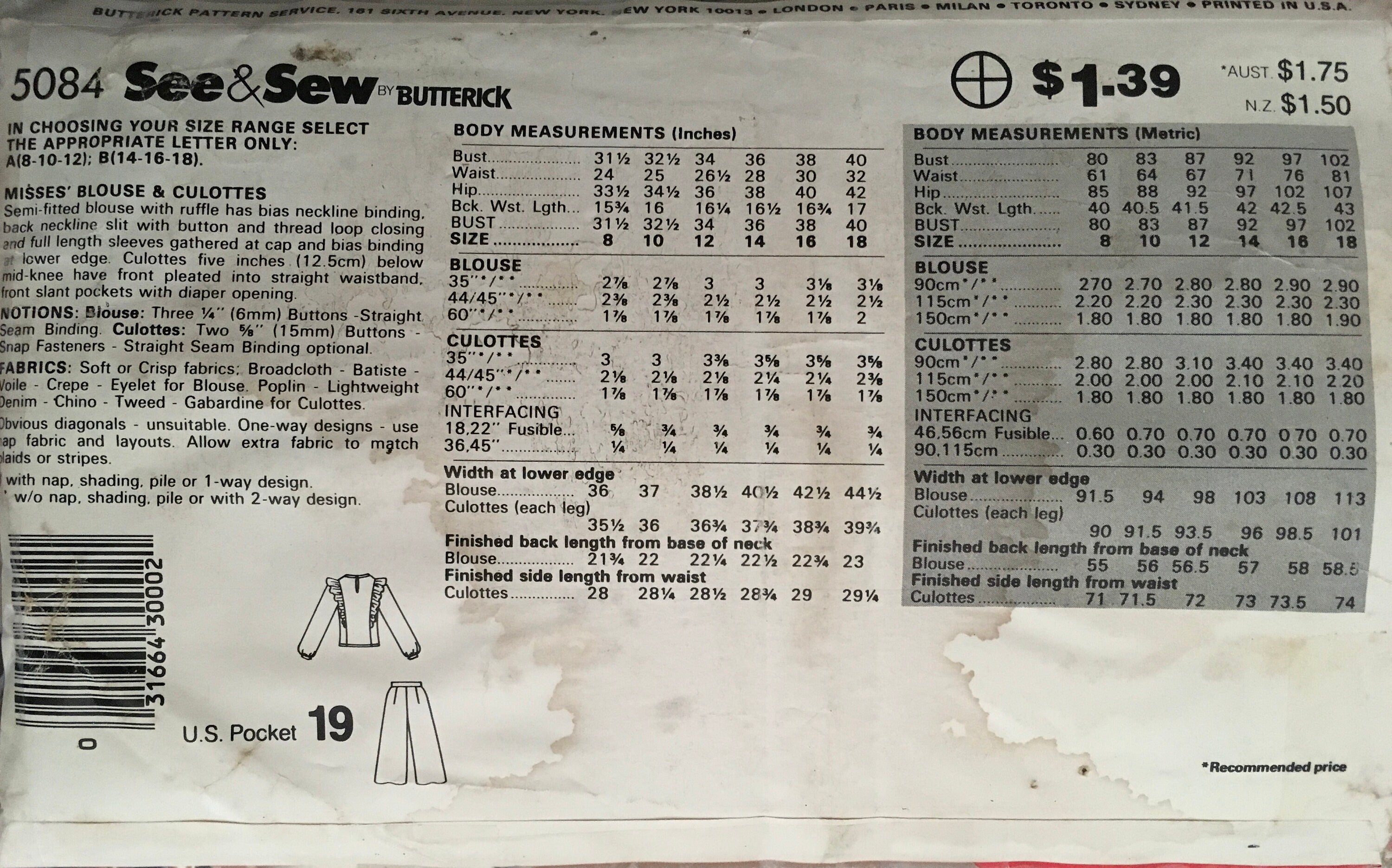 See &amp; Sew 5084 Sewing Pattern (Vintage) CUT