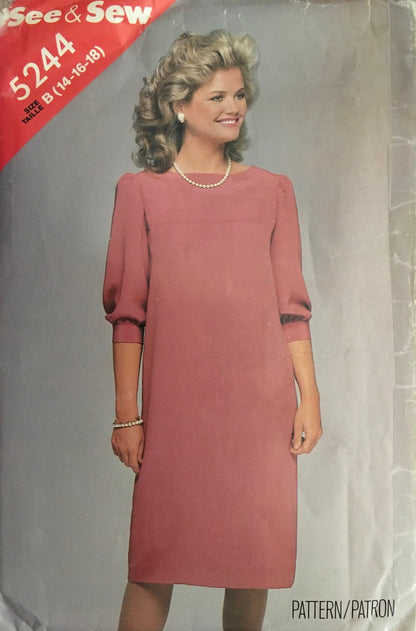See &amp; Sew 5244 Sewing Pattern (Vintage) CUT