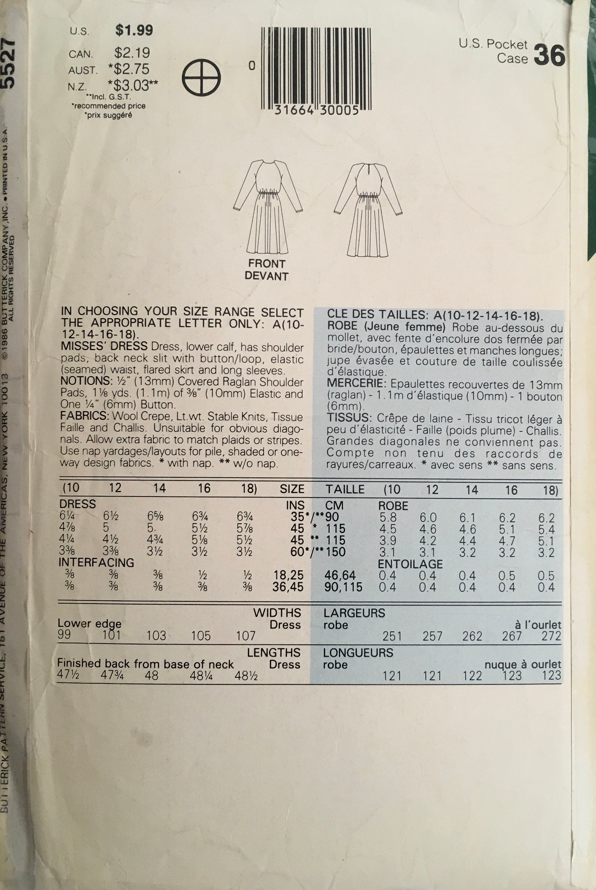 See &amp; Sew 5527 Sewing Pattern (Vintage) CUT