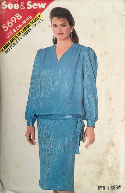 See &amp; Sew 5698 Sewing Pattern (Vintage) CUT