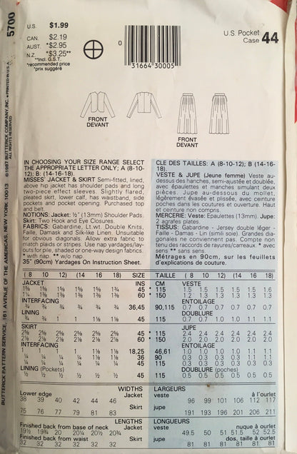 See &amp; Sew 5700 Sewing Pattern (Vintage) UNCUT/CUT