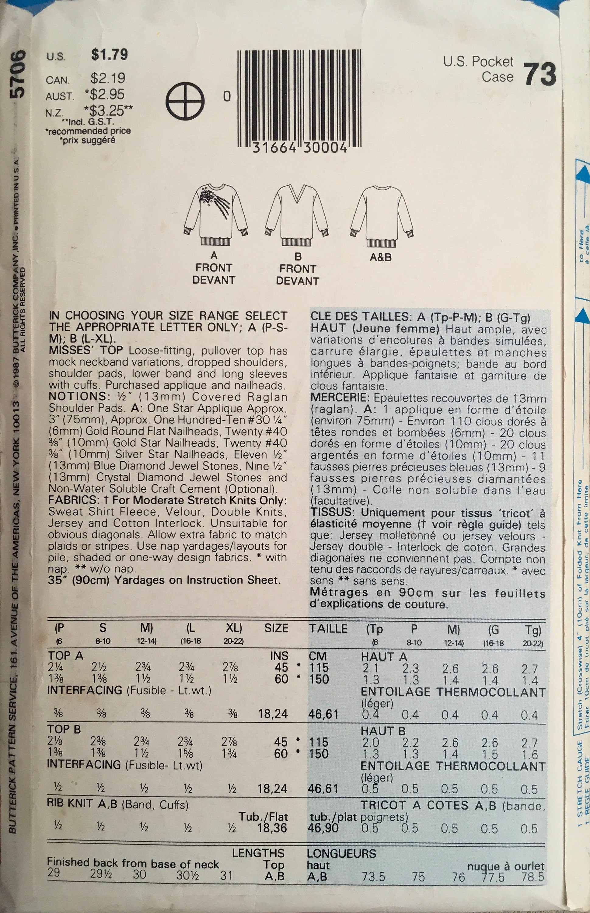 See &amp; Sew 5706 Sewing Pattern (Vintage) CUT