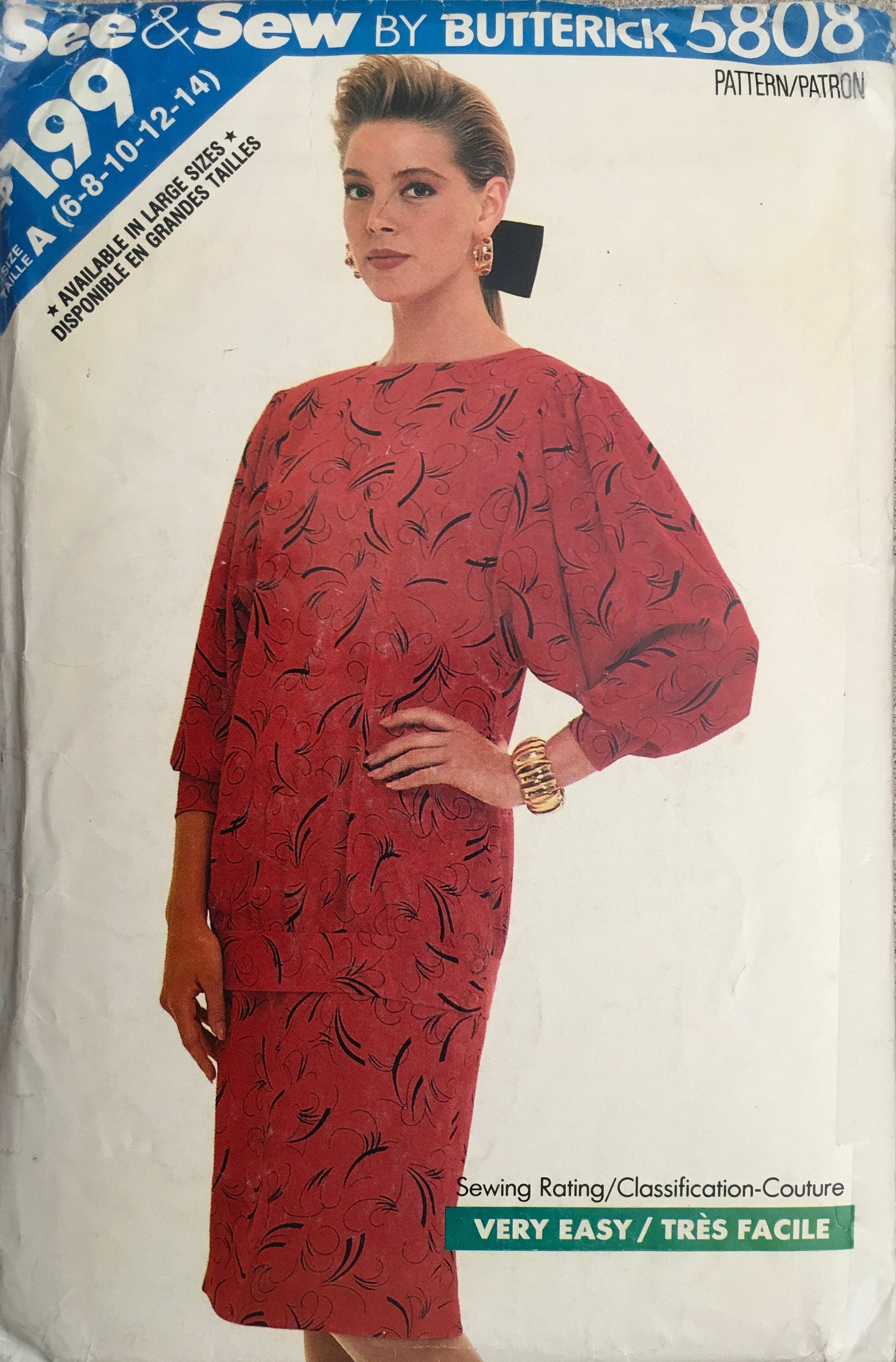 See &amp; Sew 5808 Sewing Pattern (Vintage) CUT