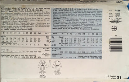See &amp; Sew 6052 Sewing Pattern (Vintage) CUT