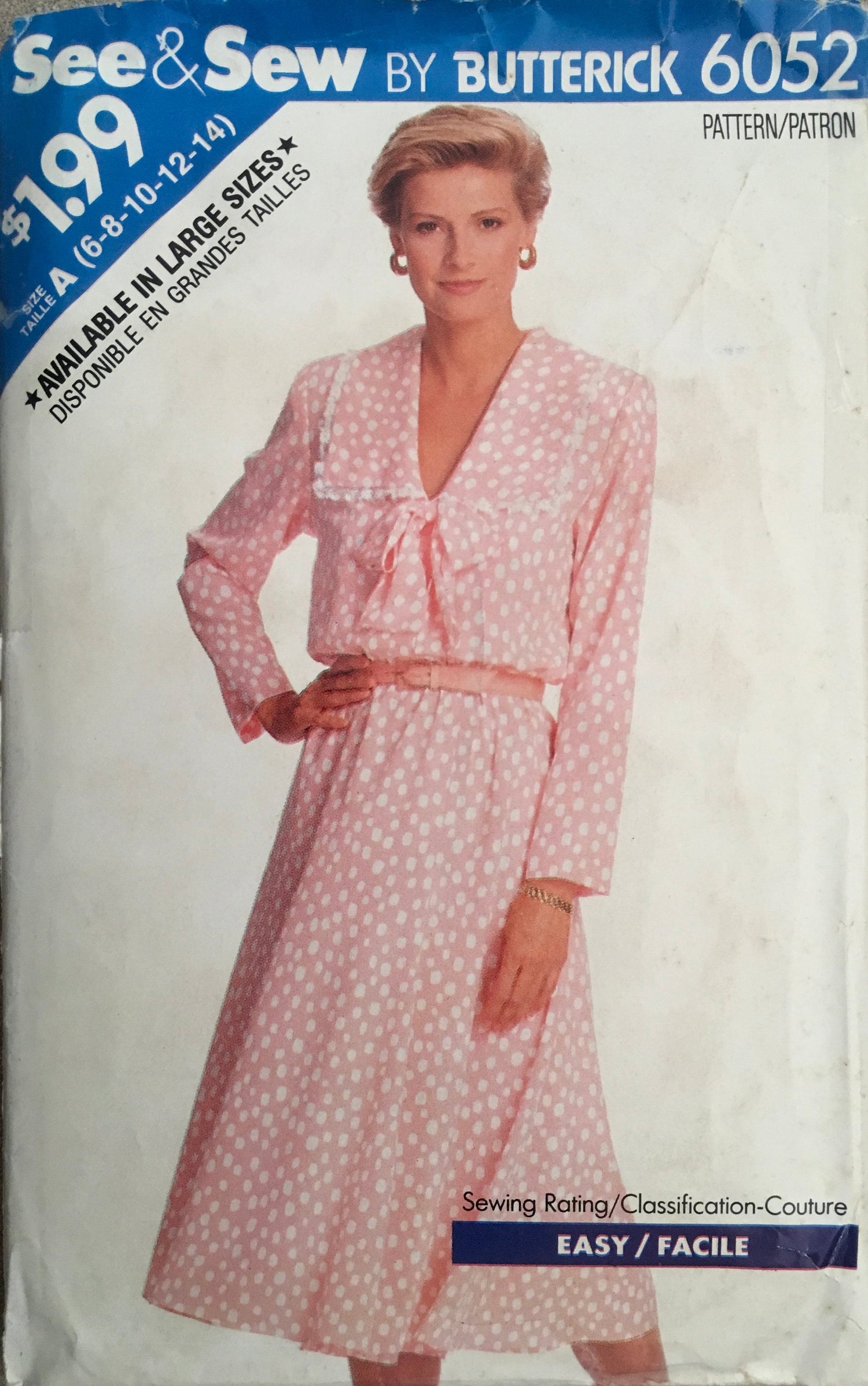 See &amp; Sew 6052 Sewing Pattern (Vintage) CUT