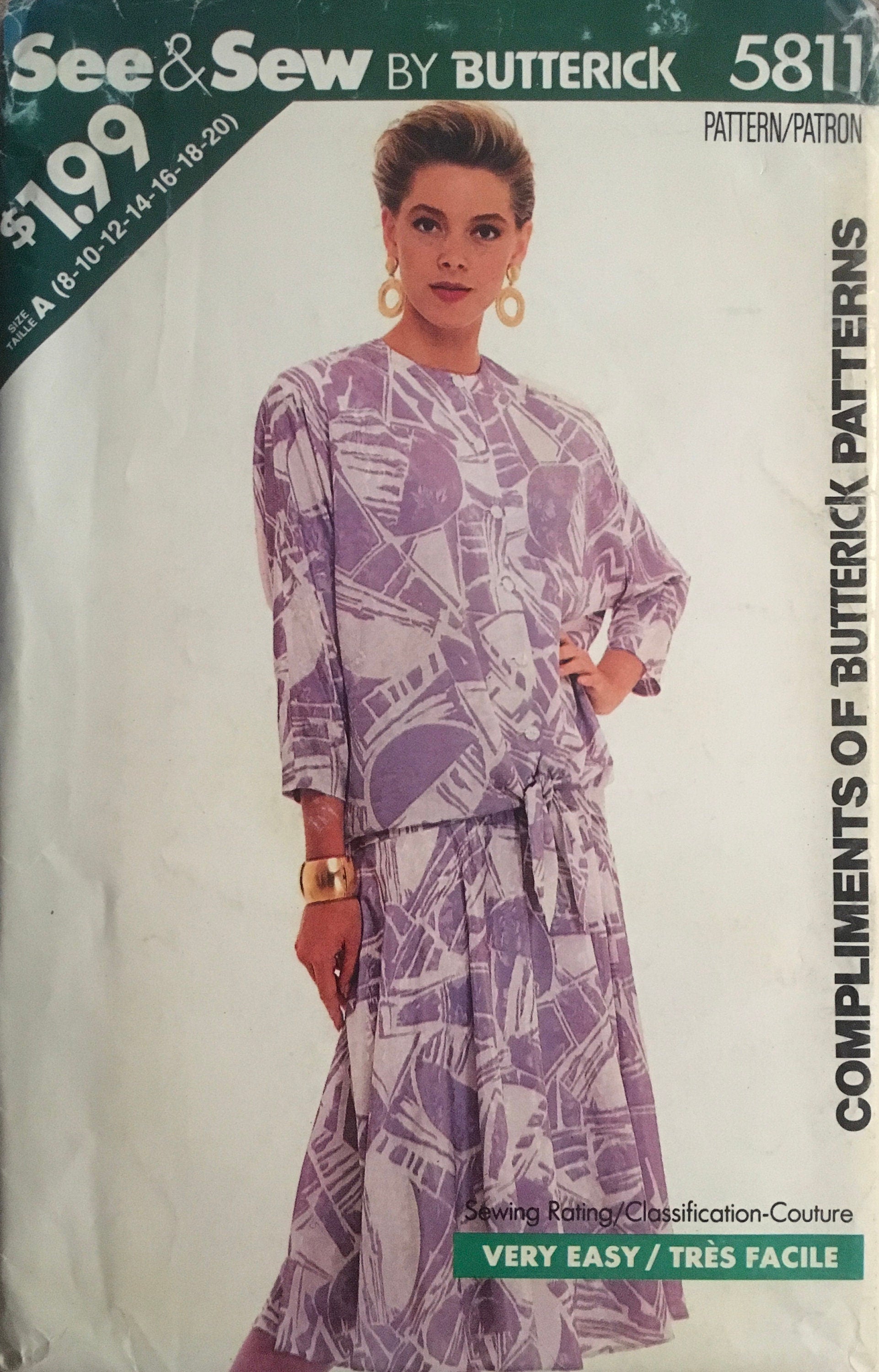 See &amp; Sew 5811 Sewing Pattern (Vintage) UNCUT