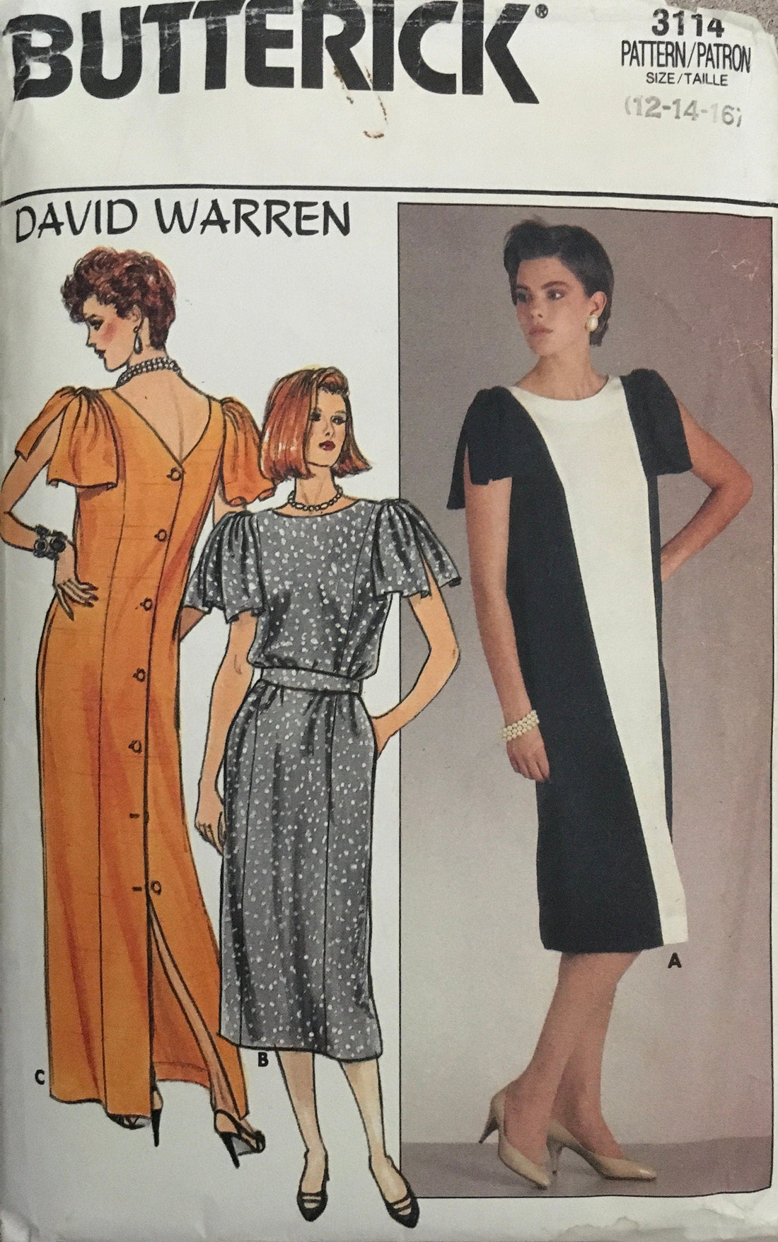 Butterick 3114 Sewing Pattern (Vintage) CUT