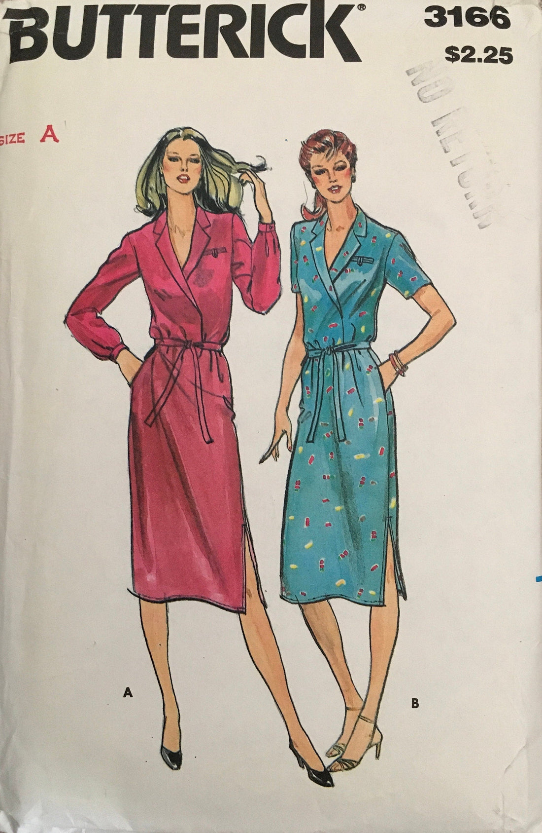 Butterick 3166 Sewing Pattern (Vintage) CUT