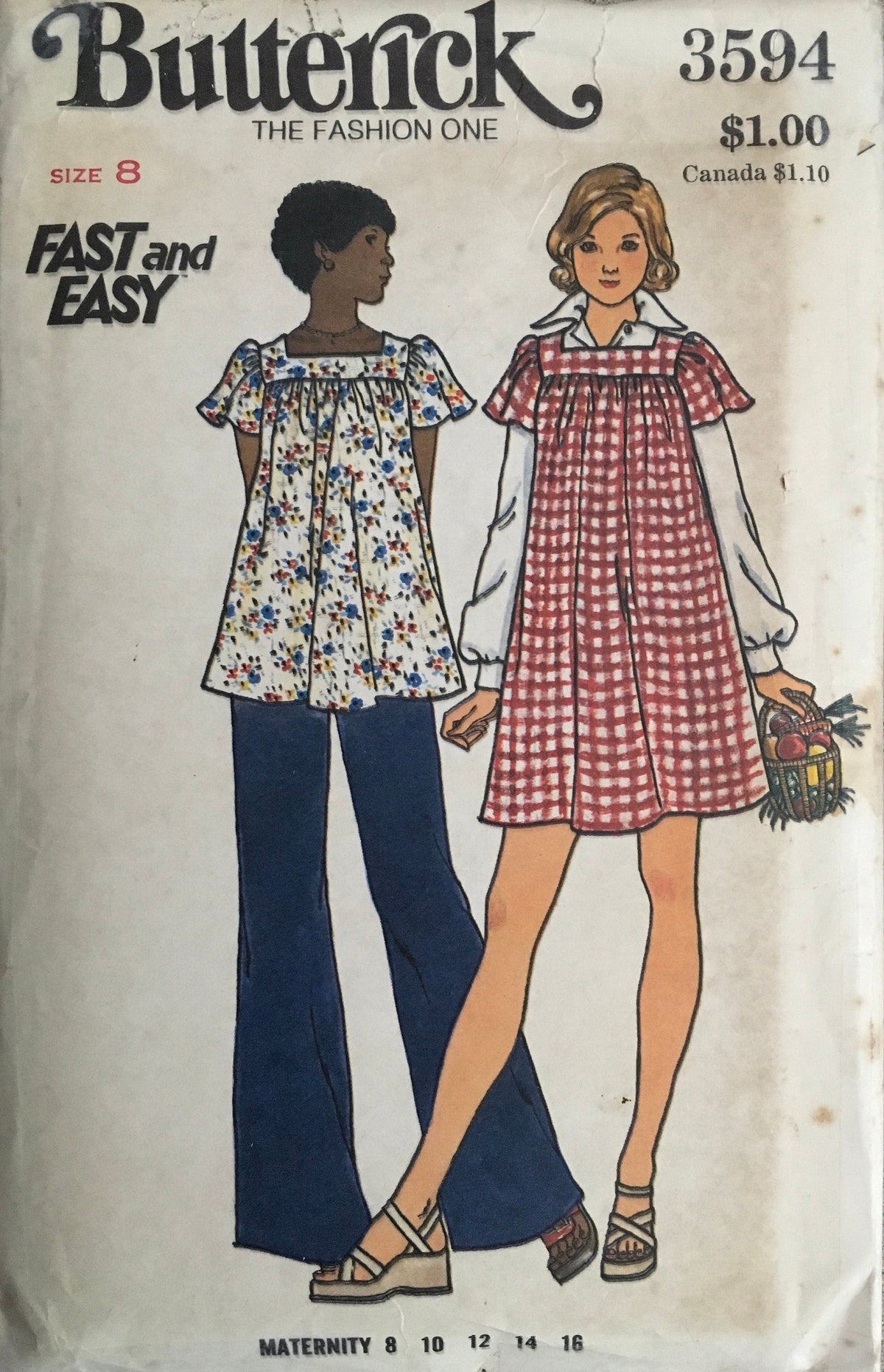 Butterick 3594 Sewing Pattern (Vintage) CUT – ANAPACLOTHING