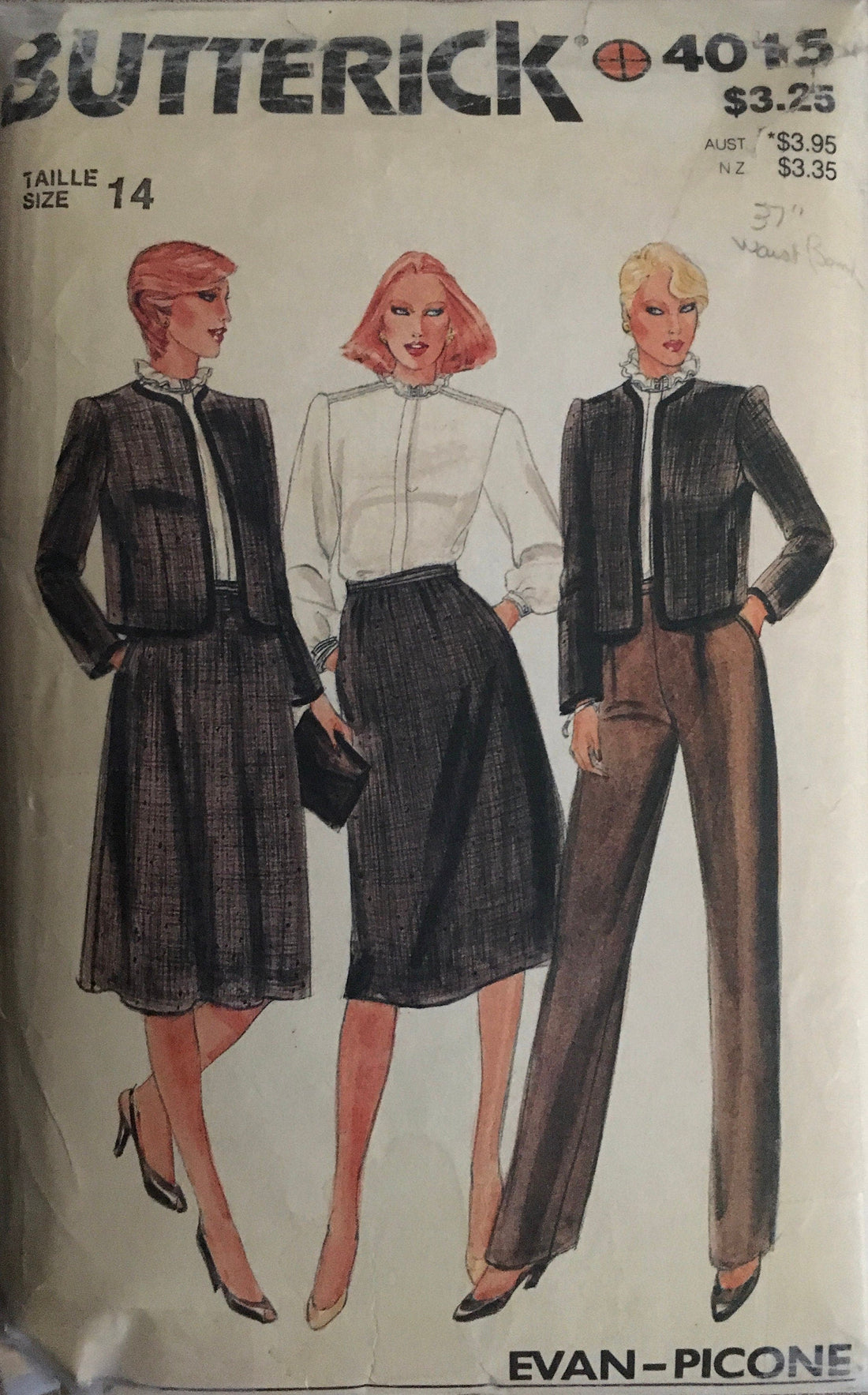 Butterick 4015 Sewing Pattern (Vintage) CUT