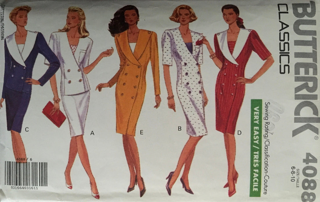 Butterick 4088 Sewing Pattern (Vintage) CUT
