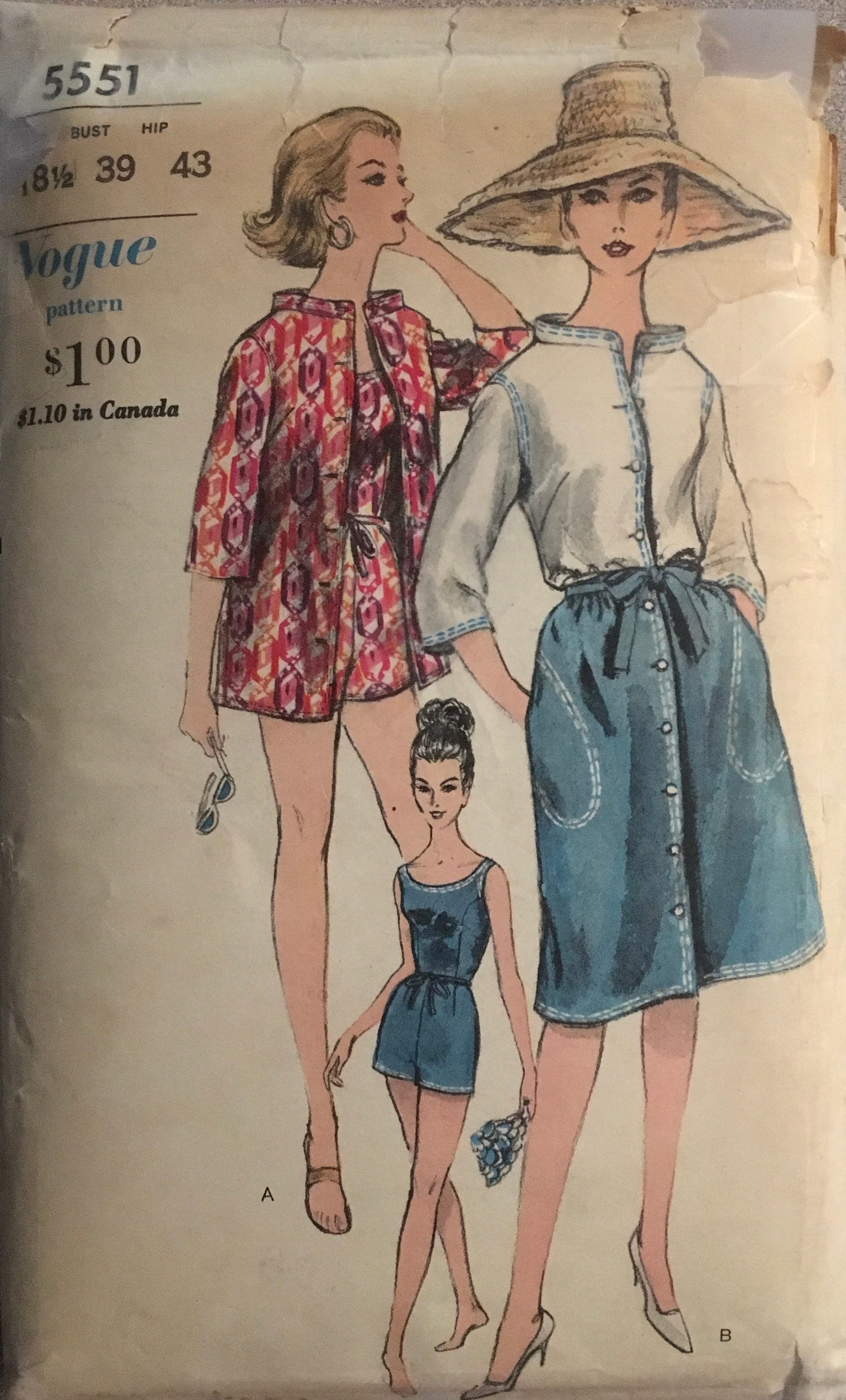 Vogue 5551 Sewing Pattern (Vintage) CUT
