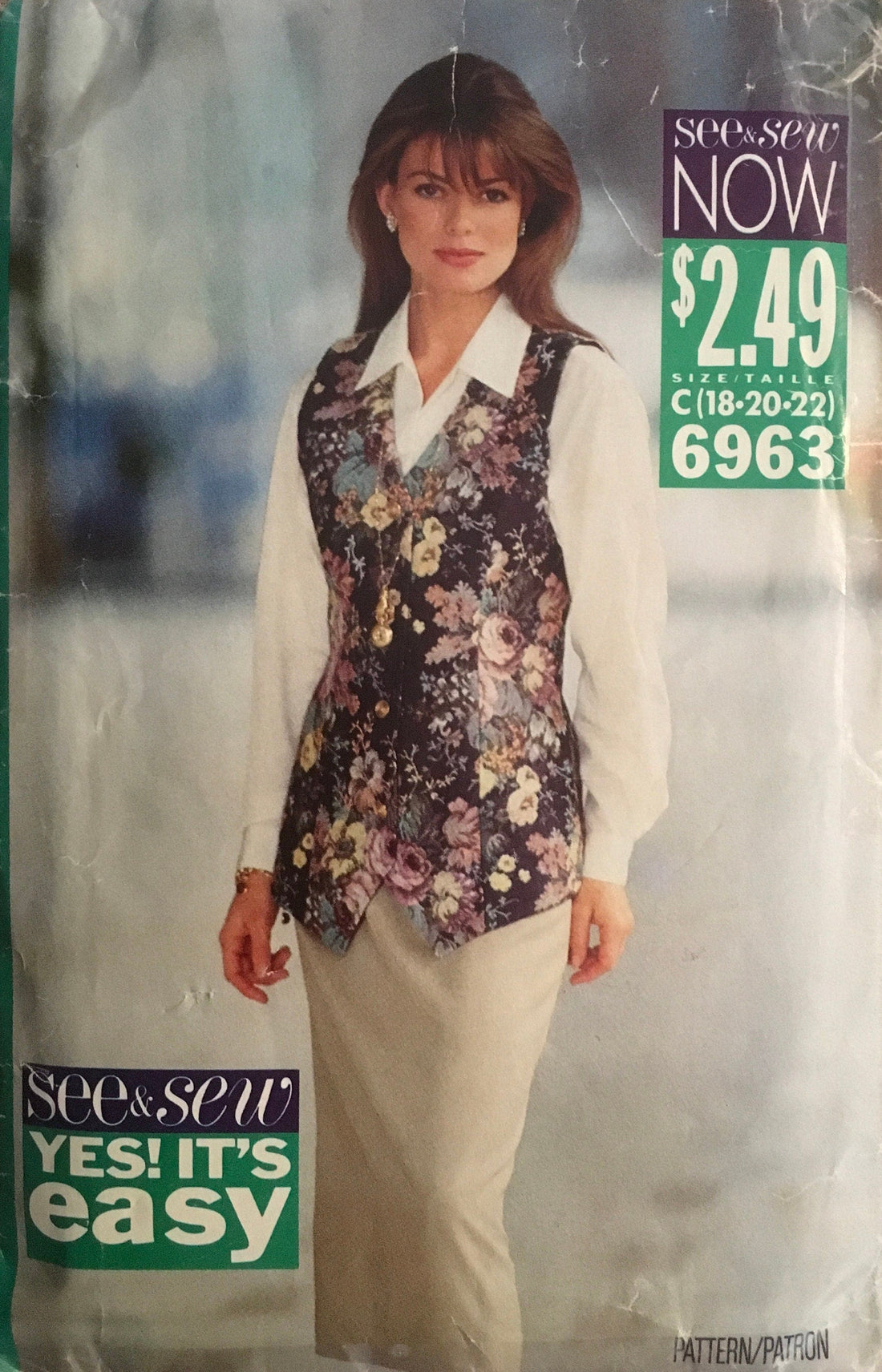 See &amp; Sew 6963 Sewing Pattern (Vintage) UNCUT/CUT