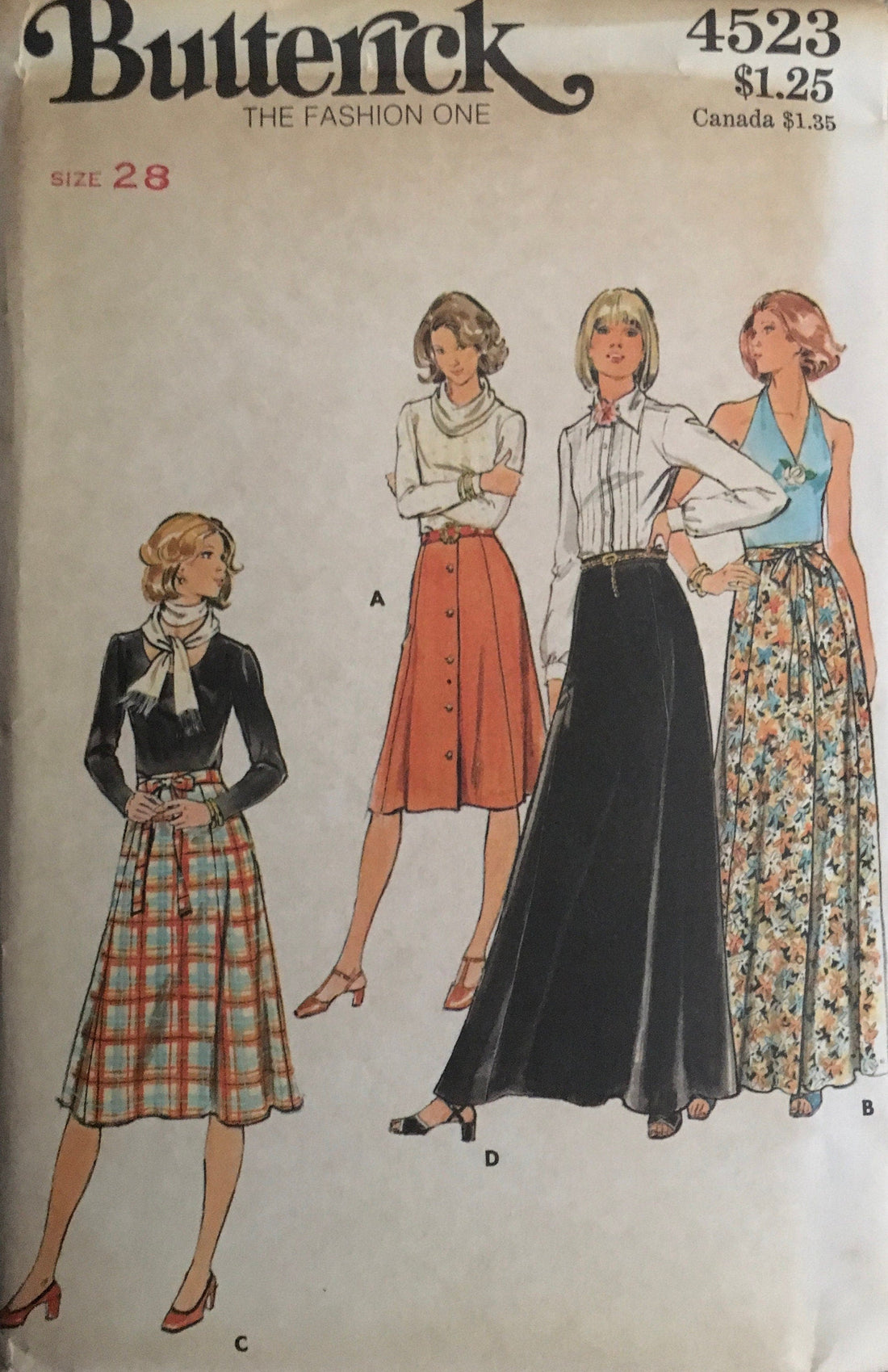 Butterick 4523 Sewing Pattern (Vintage) UNCUT