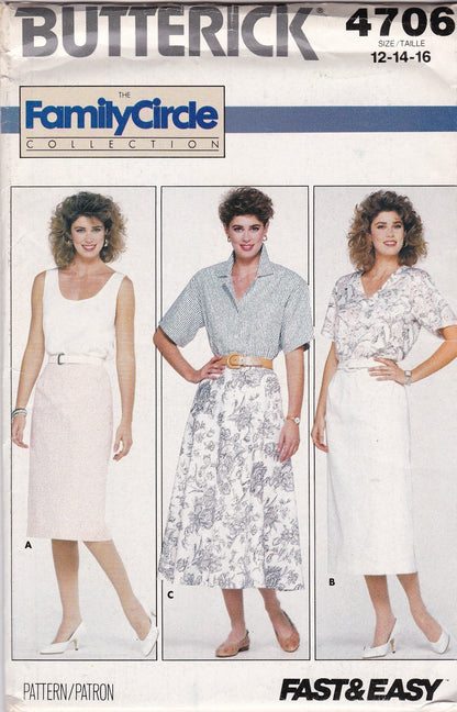 Butterick 4706 Sewing Pattern (Vintage) CUT