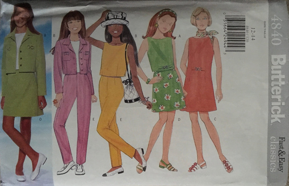Butterick 4840 Sewing Pattern (Vintage) CUT