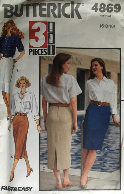 Butterick 4869 Sewing Pattern (Vintage) CUT