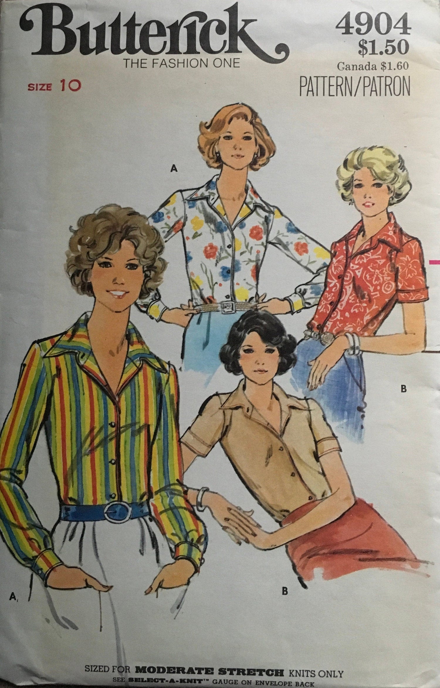 Butterick 4904 Sewing Pattern (Vintage) UNCUT