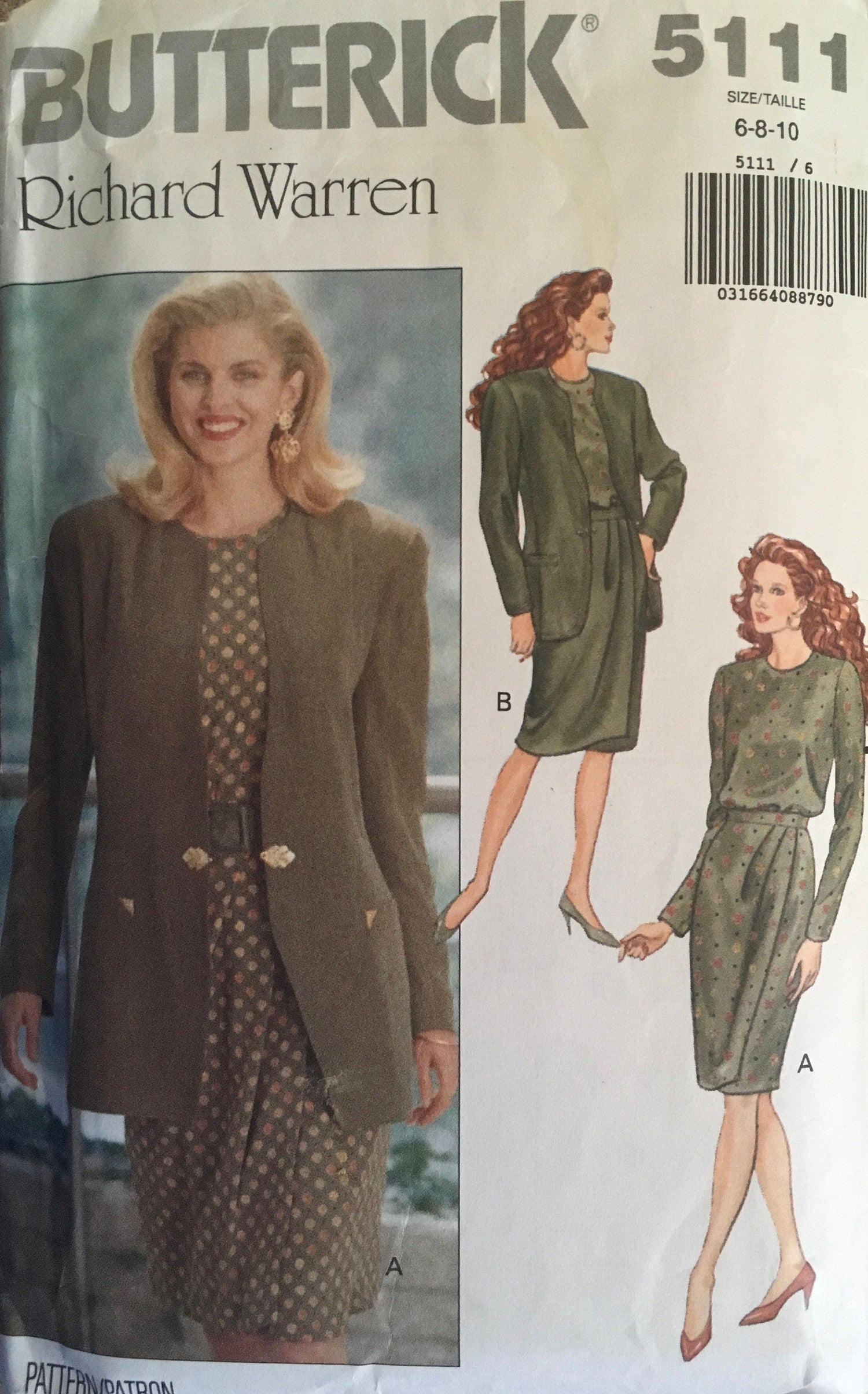 Butterick 5111 Sewing Pattern (Vintage) CUT