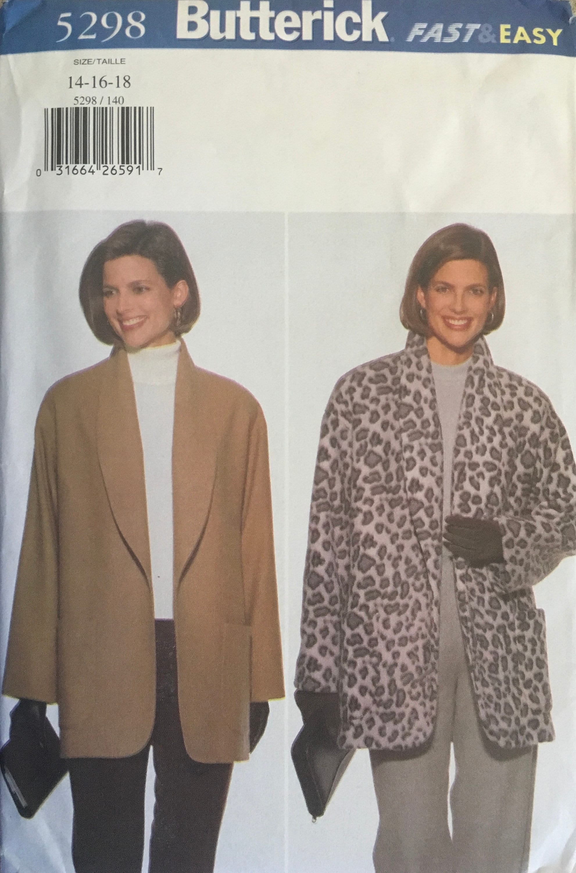 Butterick 5298 Sewing Pattern (Vintage) UNCUT