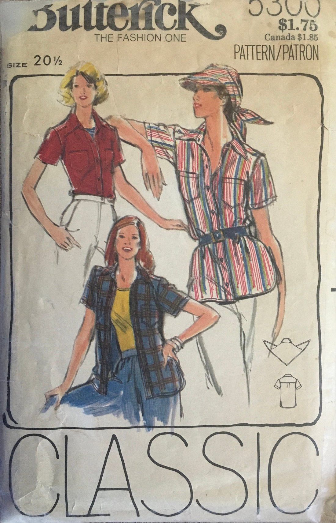Butterick 5300 Sewing Pattern (Vintage) CUT