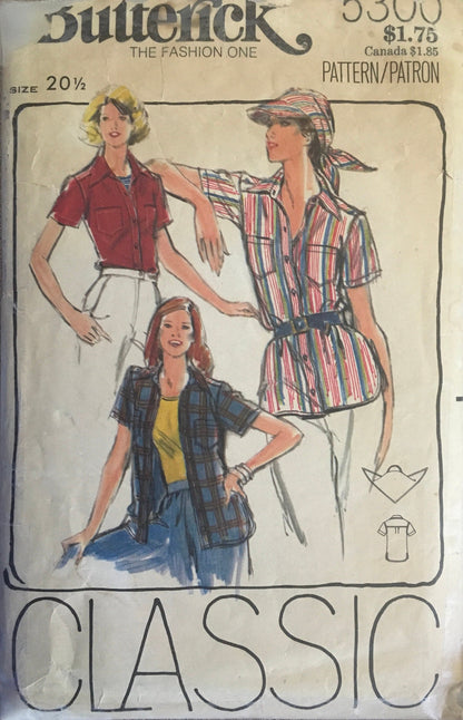 Butterick 5300 Sewing Pattern (Vintage) CUT
