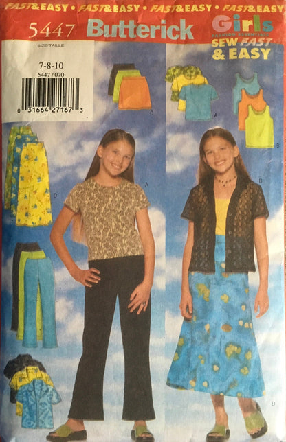Butterick 5447 Sewing Pattern (Vintage) CUT