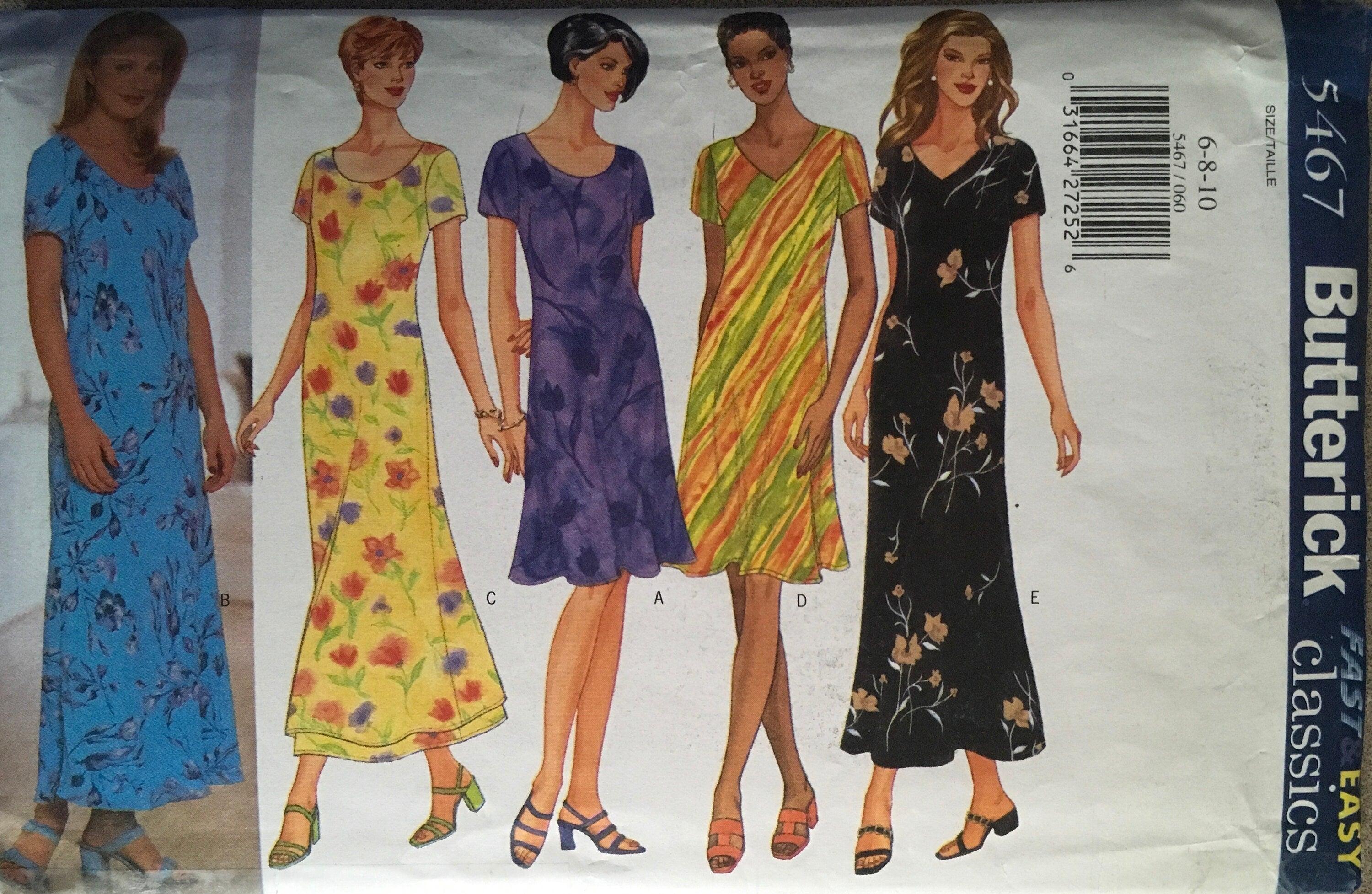 Butterick 5467 Sewing Pattern (Vintage) UNCUT/CUT