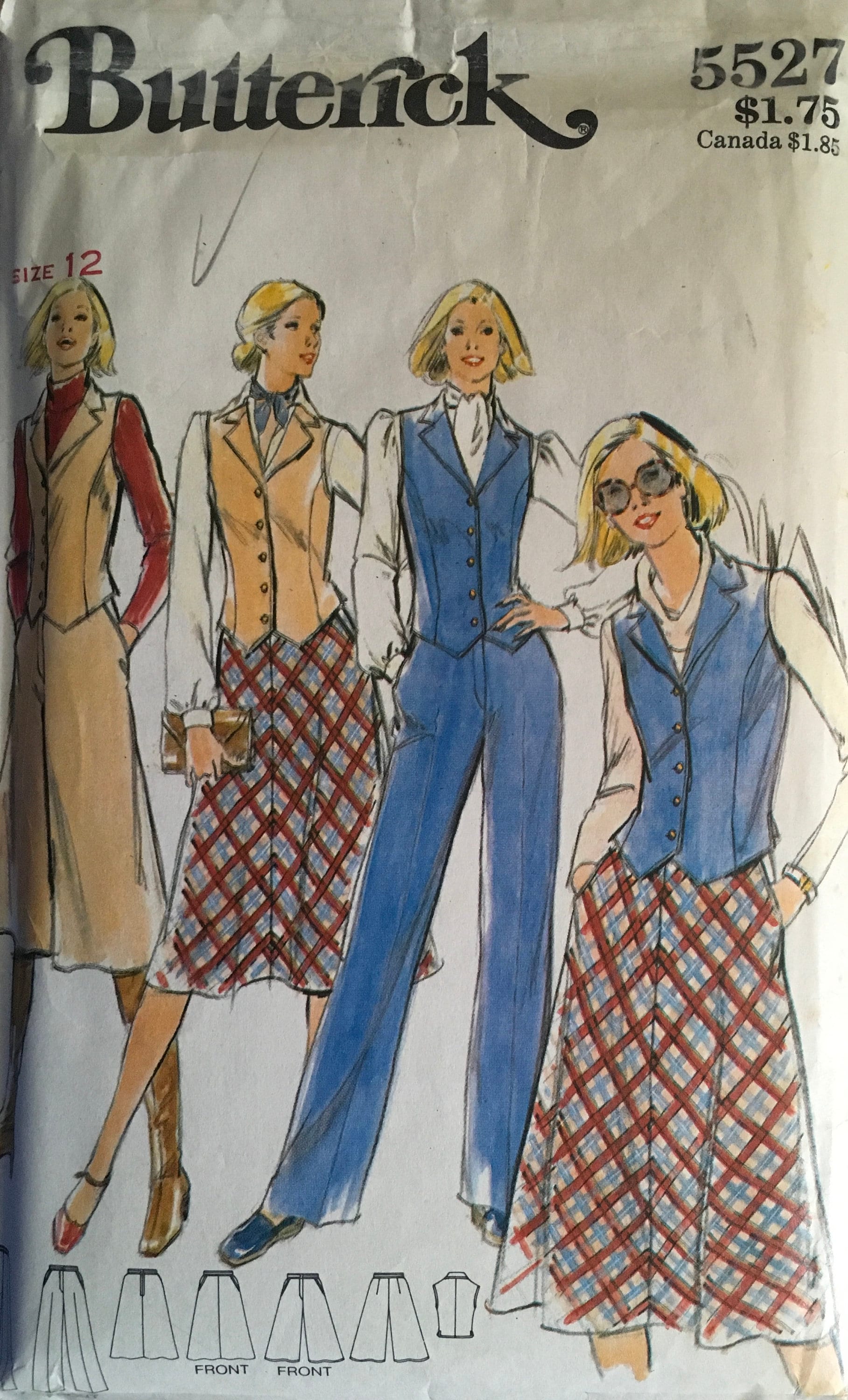 Butterick 5527 Sewing Pattern (Vintage) CUT